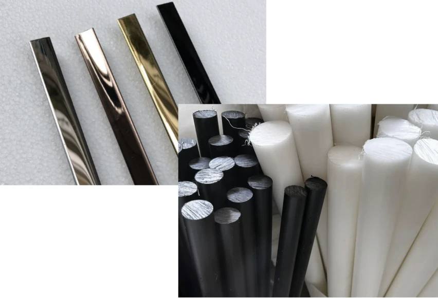 CNC machining materials including metals and engineering plastics